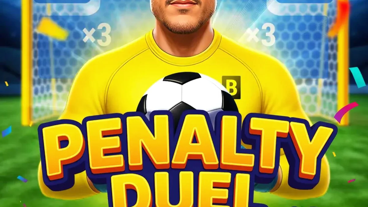 Tampilan antarmuka permainan Penalty Duel with Júlio César di lapangan hijau