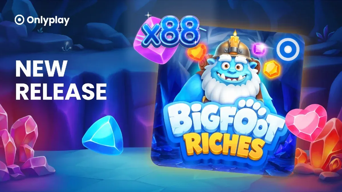 Tampilan visual slot Bigfoot Riches dengan latar belakang hutan musim dingin